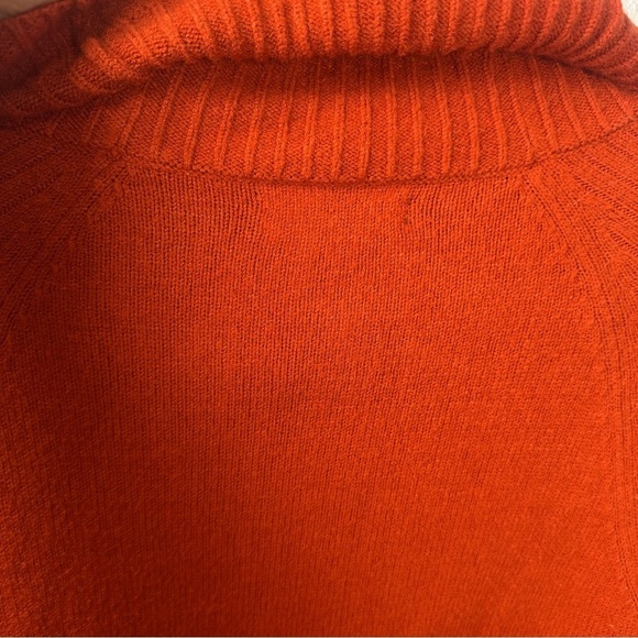 Anthropologie Textured Cowl Neck Orange Sweater Pullover - Picture 7 of 9